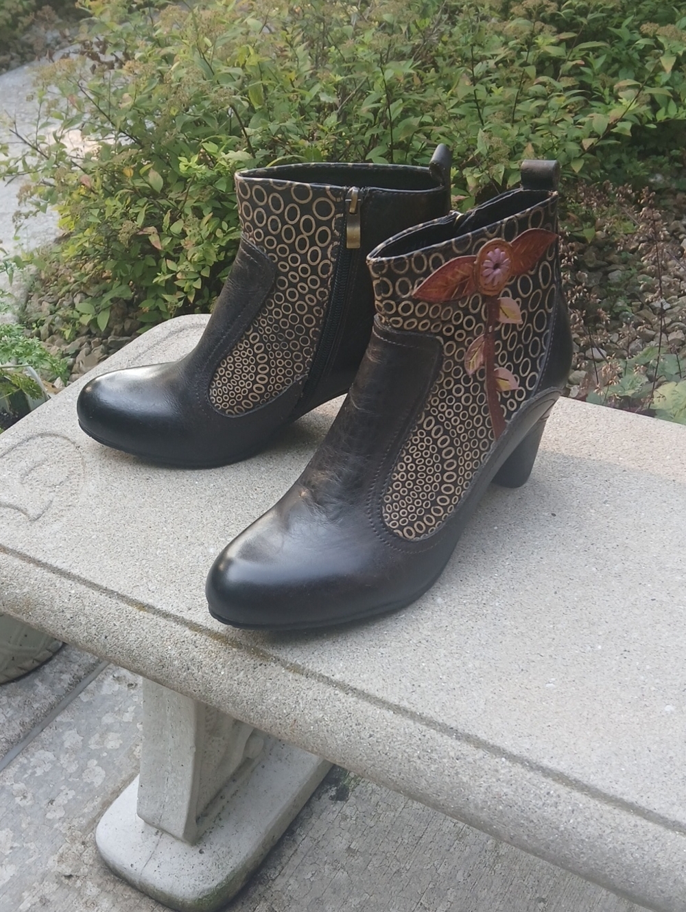 L'Artiste by Spring Step "Parfum" Ankle Boots in dark brown Sz41(9.5) Steampunk - Picture 9 of 12